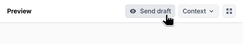 The "Send draft" button in the toolbar