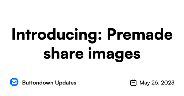 This share image design shows the newsletter's subject larger, and the newsletter's name and date smaller.