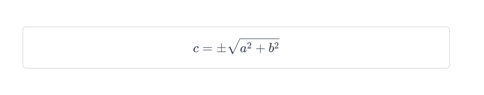 A LaTeX block in fancy mode